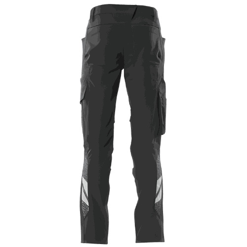 Spodnie robocze elastyczne Mascot 18079 Ultimate Stretch — czarne, kieszenie na nakolanniki CORDURA®