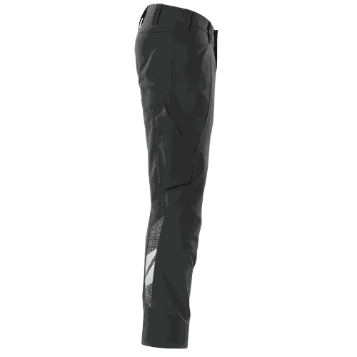 Spodnie robocze elastyczne Mascot 18079 Ultimate Stretch — czarne, kieszenie na nakolanniki CORDURA®