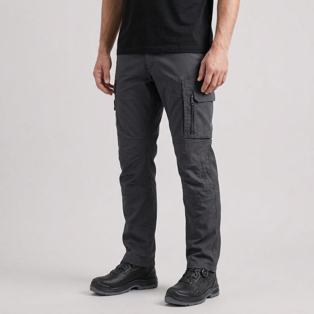 Spodnie robocze lekkie Engelbert Strauss e.s.concrete light — antracytowe, 170 g/m² stretch, System Slide