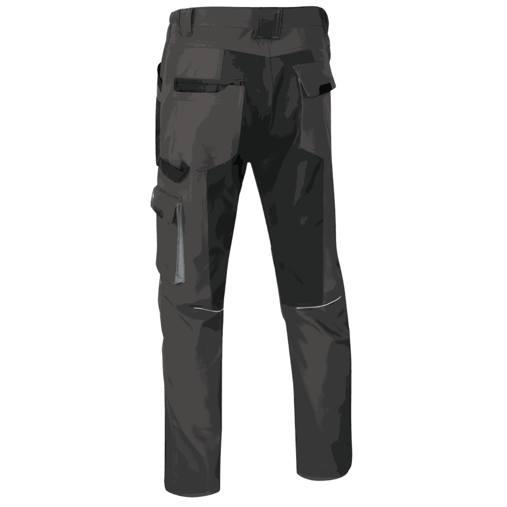 Spodnie robocze elastyczne Stretch slim — grafitowe, canvas 260 g/m², kieszenie na nakolanniki