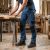 Spodnie robocze jeansowe Rodeo Jeans — niebieskie, denim stretch 340 g/m², kieszenie na nakolanniki