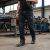 Spodnie robocze jeansowe Rodeo Jeans — czarne, denim stretch 340 g/m², kieszenie na nakolanniki