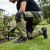 Spodnie robocze z kaburami Snickers 6218 — khaki-czarne, stretch Sorona®, CORDURA®, EN 14404