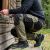 Spodnie robocze stretch slim fit Snickers 6341 — khaki-czarne, 251 g/m², CORDURA®, KneeGuard™ EN 14404
