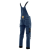 Ogrodniczki robocze jeansowe Rodeo Jeans — niebieskie, denim stretch 340 g/m², kieszenie na nakolanniki