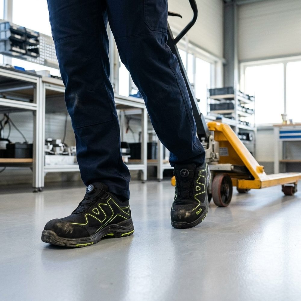 Półbuty robocze z pokrętłem Nitra S1PL FO HRO SR — tkanina Oxford, podeszwa do 300°C, bez metalu