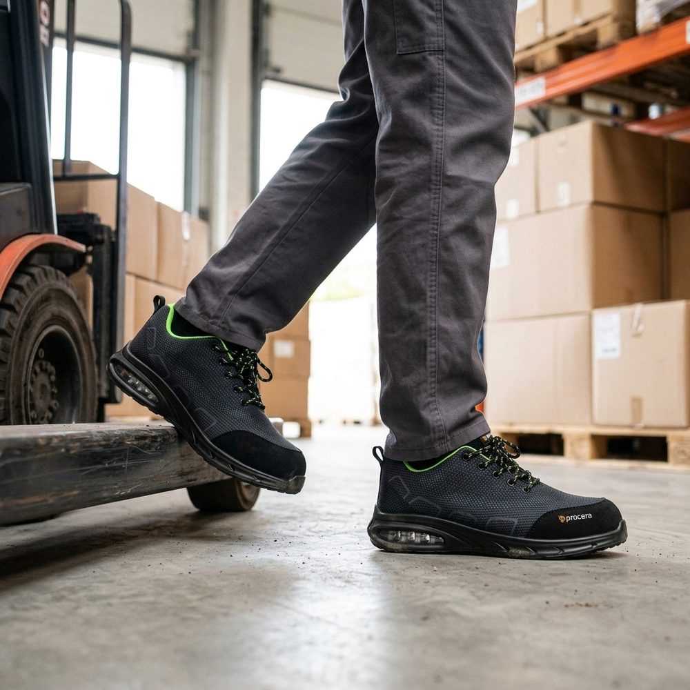 Półbuty robocze lekkie Air Step SB — oddychająca tkanina, podnosek stalowy, amortyzacja w pięcie