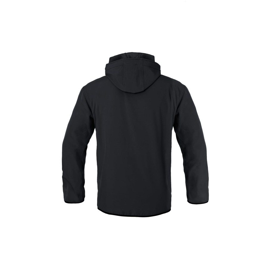 Kurtka softshell robocza Procera Tundra czarna — 280 g/m², polar od wewnątrz, odpinany kaptur