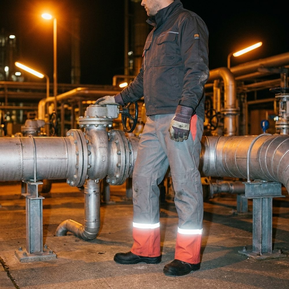 Spodnie multinormowe Grom 3w1 do pasa EN ISO 11612, EN ISO 11611 Klasa 1 — kwasoodporne, antyelektrostatyczne, odblaski