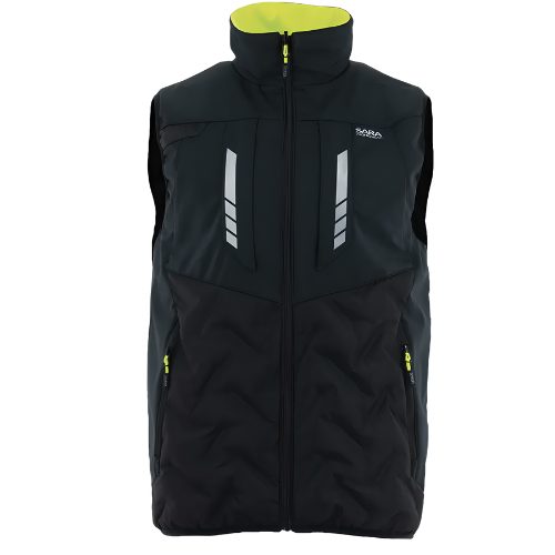 Kamizelka ostrzegawcza dwustronna Drogowiec Comfort EN ISO 20471 Klasa 1 — ocieplana, softshell, taśmy 5 cm