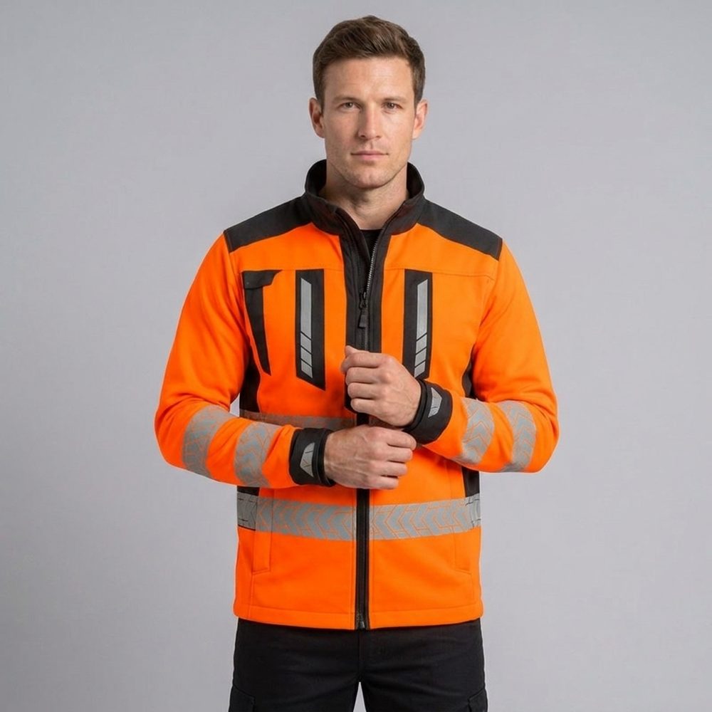 Bluza odblaskowa Drogowiec Comfort EN ISO 20471 Klasa 2 — pomarańczowo-czarna, elastyczna, wydłużony tył