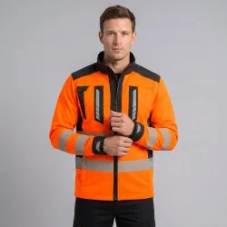 Bluza odblaskowa Drogowiec Comfort EN ISO 20471 Klasa 2 — pomarańczowo-czarna, elastyczna, wydłużony tył
