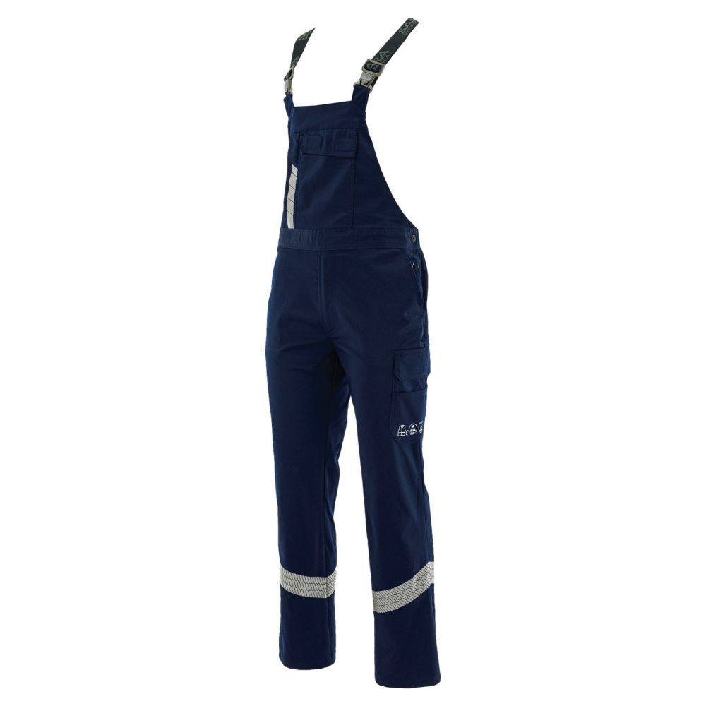Ogrodniczki antyelektrostatyczne ESD Piorun Flex EN 1149-5, EN 61340-5-1 — elastyczne, 245 g/m², taśmy segmentowe