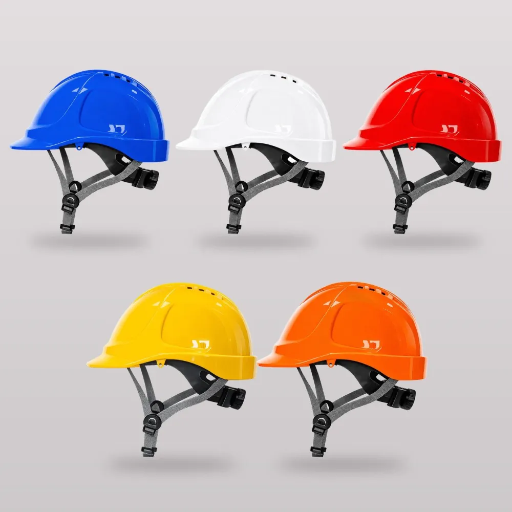 Kask ochronny THOR EN 397 — wentylowany, regulacja pokrętłem, 5 kolorów — wszystkie kolory
