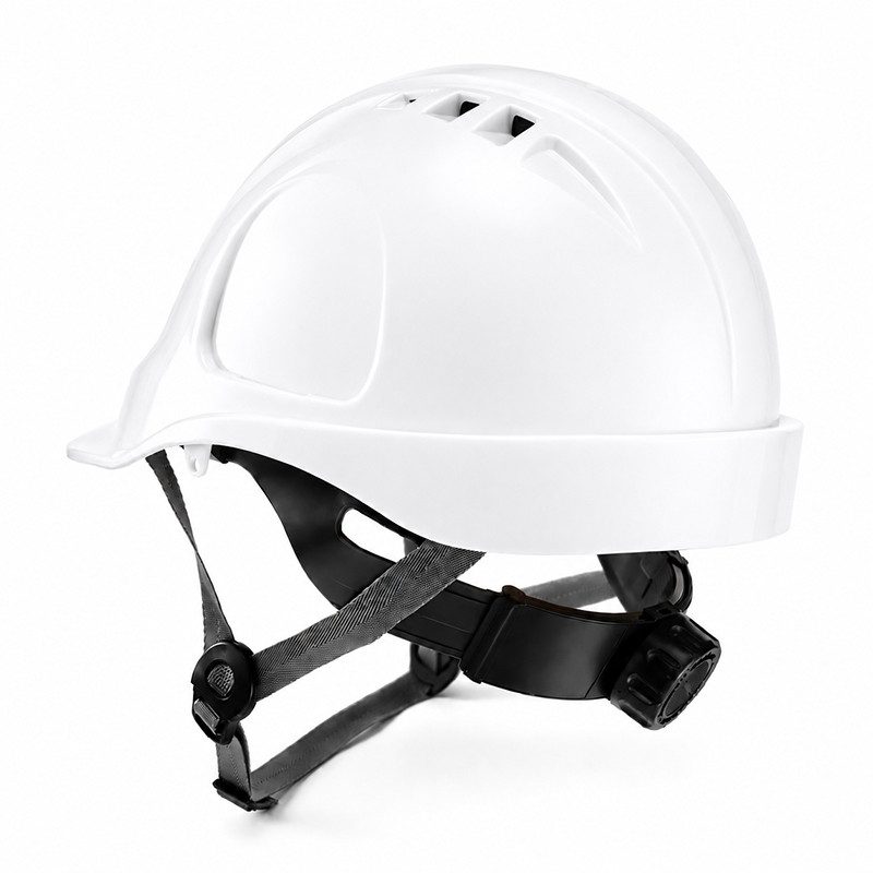 Kask ochronny THOR EN 397 — wentylowany, regulacja pokrętłem, 5 kolorów — kolor biały