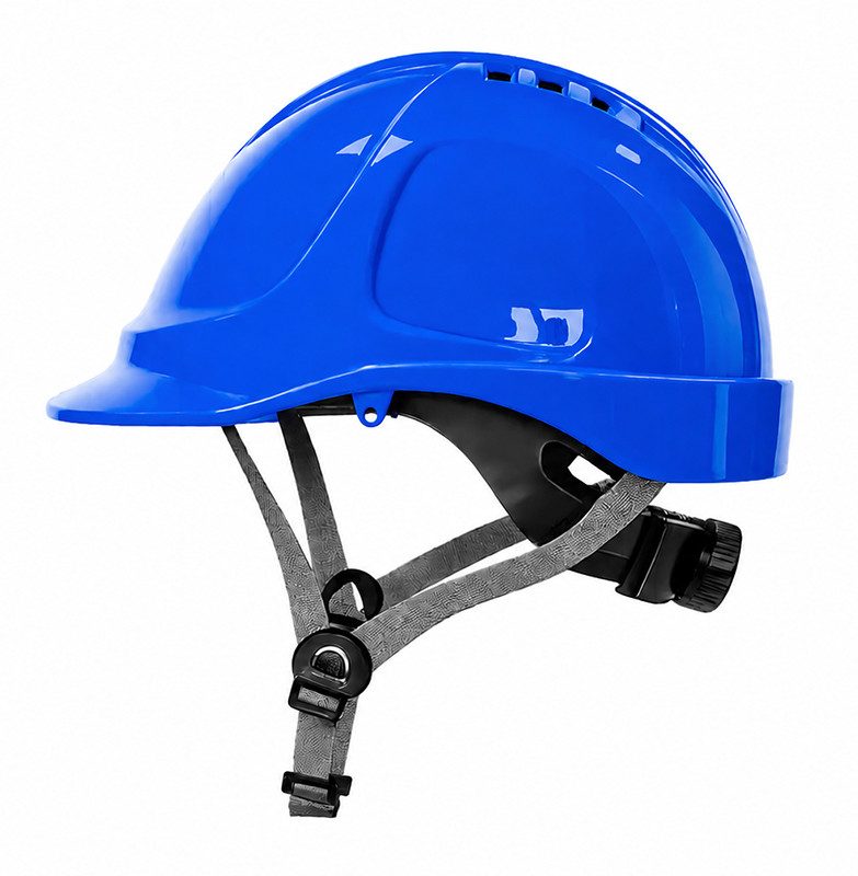 Kask ochronny THOR EN 397 — wentylowany, regulacja pokrętłem, 5 kolorów — kolor niebieski