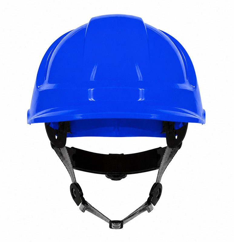 Kask ochronny THOR EN 397 — wentylowany, regulacja pokrętłem, 5 kolorów — kolor niebieski