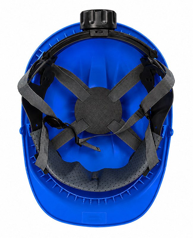 Kask ochronny THOR EN 397 — wentylowany, regulacja pokrętłem, 5 kolorów — kolor niebieski
