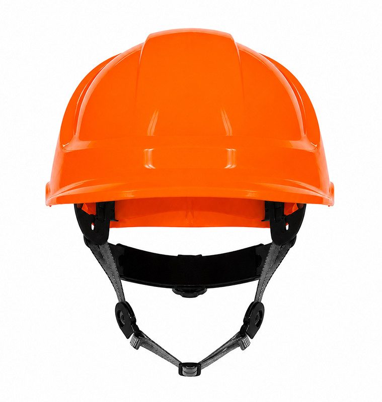 Kask ochronny THOR EN 397 — wentylowany, regulacja pokrętłem, 5 kolorów — kolor pomarańczowy