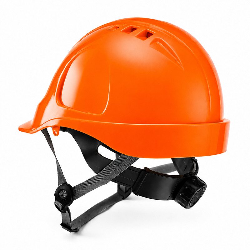 Kask ochronny THOR EN 397 — wentylowany, regulacja pokrętłem, 5 kolorów — kolor pomarańczowy