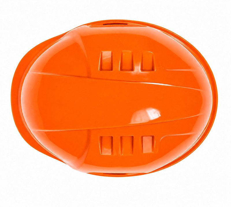 Kask ochronny THOR EN 397 — wentylowany, regulacja pokrętłem, 5 kolorów — kolor pomarańczowy