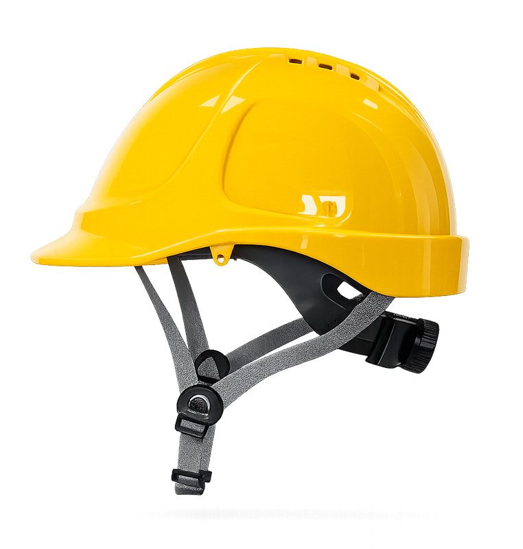 Kask ochronny THOR EN 397 — wentylowany, regulacja pokrętłem, 5 kolorów — kolor żółty