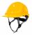 Kask ochronny THOR EN 397 — wentylowany, regulacja pokrętłem, 5 kolorów — kolor żółty
