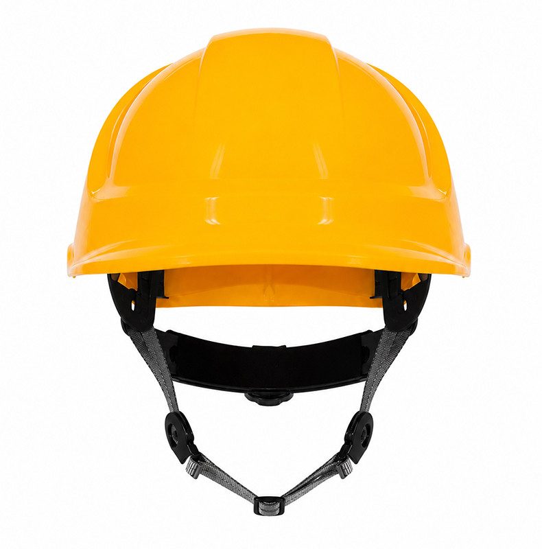 Kask ochronny THOR EN 397 — wentylowany, regulacja pokrętłem, 5 kolorów — kolor żółty
