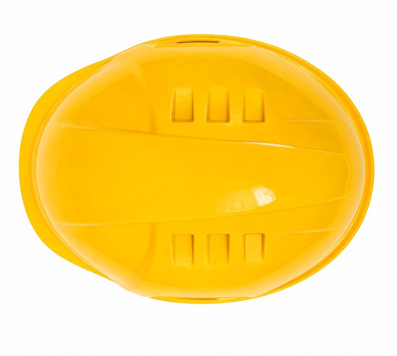Kask ochronny THOR EN 397 — wentylowany, regulacja pokrętłem, 5 kolorów — kolor żółty