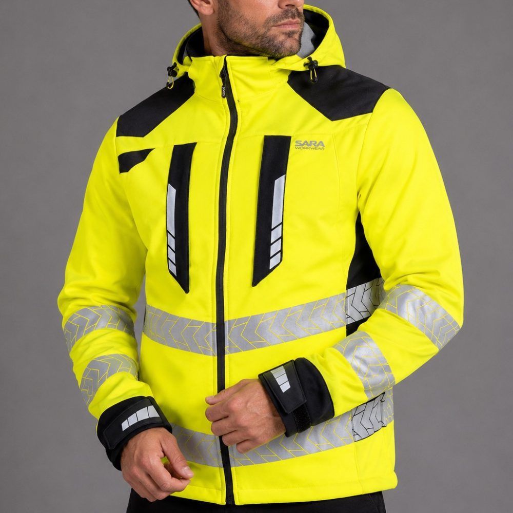 Zestaw odblaskowy Drogowiec Comfort EN ISO 20471 — kurtka softshell Klasa 3, bluza i spodnie Klasa 2