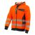 Bluza dresowa odblaskowa z kapturem Drogowiec Comfort EN ISO 20471 Klasa 2 — pomarańczowo-grafitowa, rozpinana, 300 g/m²