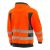 Bluza dresowa odblaskowa z kapturem Drogowiec Comfort EN ISO 20471 Klasa 2 — pomarańczowo-grafitowa, rozpinana, 300 g/m²