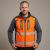 Kamizelka ostrzegawcza dwustronna Drogowiec Comfort EN ISO 20471 Klasa 1 — pomarańczowa, ocieplana, softshell, taśmy 5 cm