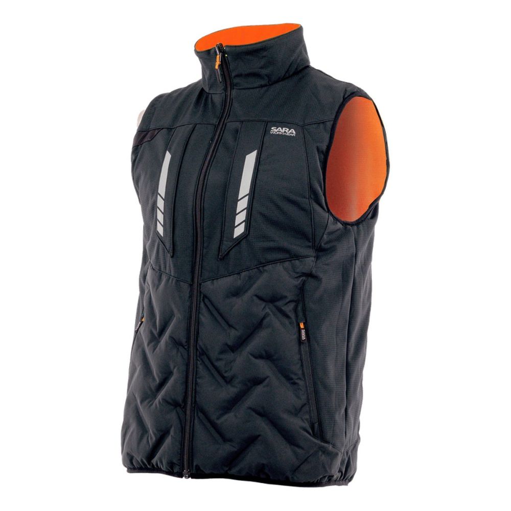 Kamizelka ostrzegawcza dwustronna Drogowiec Comfort EN ISO 20471 Klasa 1 — pomarańczowa, ocieplana, softshell, taśmy 5 cm