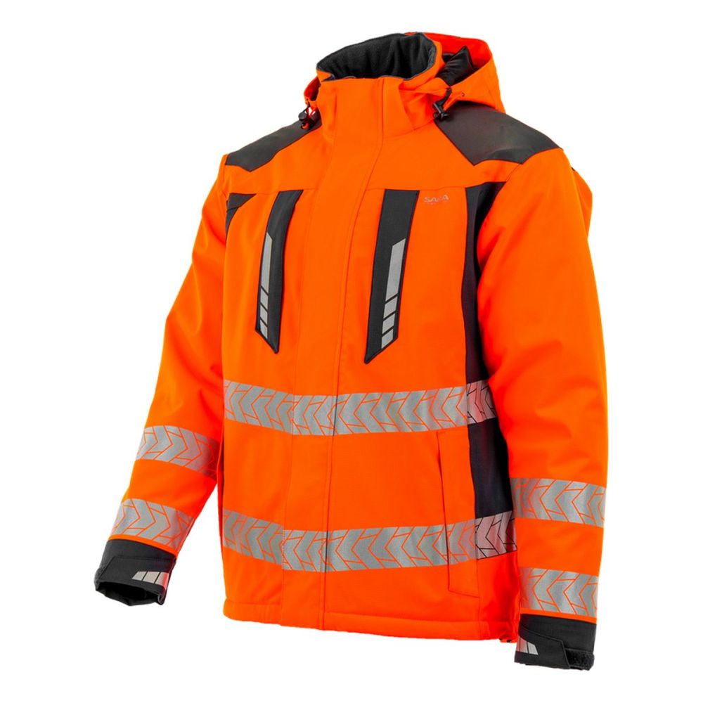 Kurtka robocza zimowa odblaskowa EN ISO 20471 Klasa 3 — Drogowiec Comfort Winter pomarańczowa, ocieplana, 10 000 mm EN 343