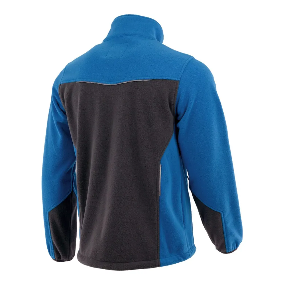 Polar roboczy Comfort Plus niebiesko-grafitowy — ciepły 350 g/m², zamek z osłoną, 3 kieszenie