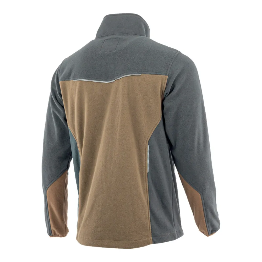 Polar roboczy Comfort Plus brązowo-grafitowy — ciepły 350 g/m², zamek z osłoną, 3 kieszenie