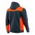 Bluza robocza z kapturem rozpinana Comfort Plus — dresowa 350 g/m², grafitowo-pomarańczowa