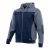 Bluza robocza z kapturem rozpinana Comfort Plus — dresowa 350 g/m², szaro-granatowa