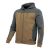 Bluza robocza z kapturem rozpinana Comfort Plus — dresowa 350 g/m², brązowo-grafitowa