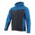 Kurtka softshell robocza wiatroszczelna wodoodporna — Comfort Plus niebiesko-grafitowa z wentylacją pod pachami i otworem na kciuk