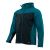 Kurtka softshell robocza wiatroszczelna wodoodporna — Comfort Plus petrol-czarna z wentylacją pod pachami i otworem na kciuk