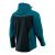 Kurtka softshell robocza wiatroszczelna wodoodporna — Comfort Plus petrol-czarna z wentylacją pod pachami i otworem na kciuk