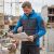Bluza robocza hybrydowa Comfort Plus — pikowana z ociepleniem, stretch, grafitowo-niebieska