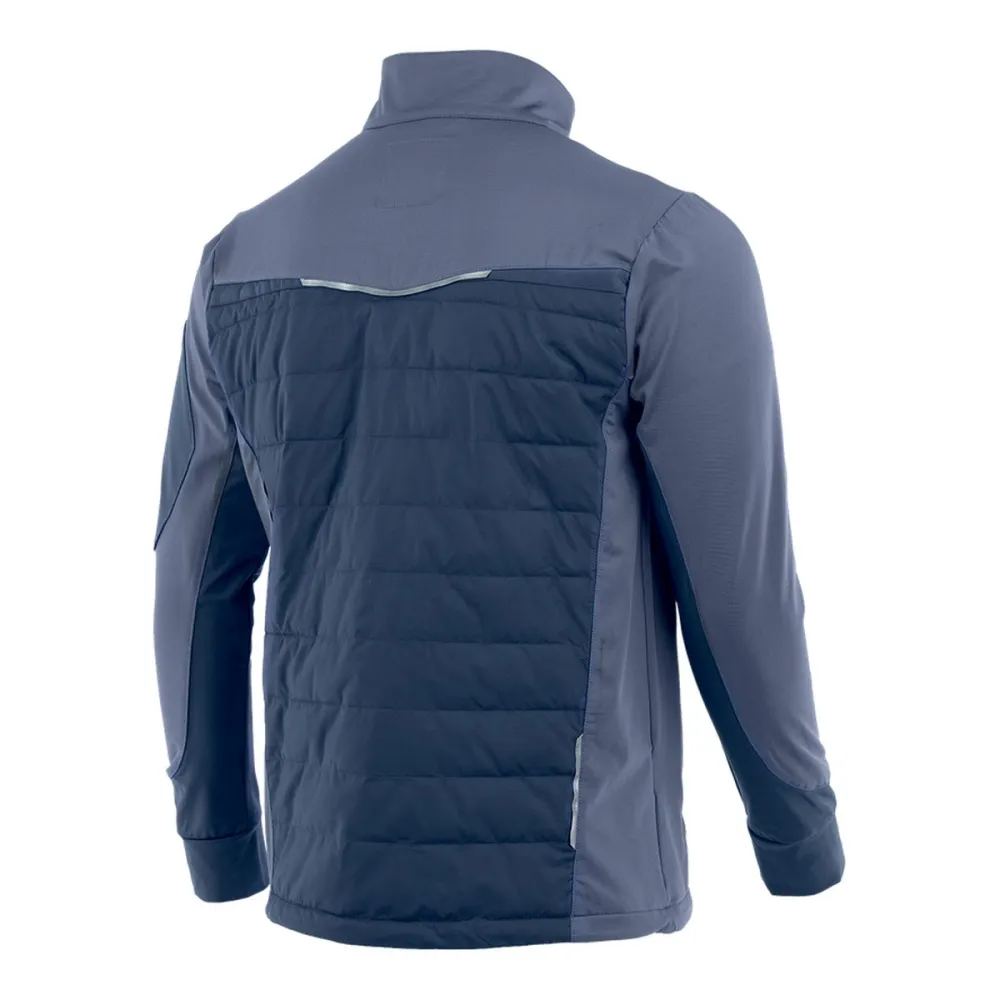 Bluza robocza hybrydowa Comfort Plus — pikowana z ociepleniem, stretch, granatowo-szara