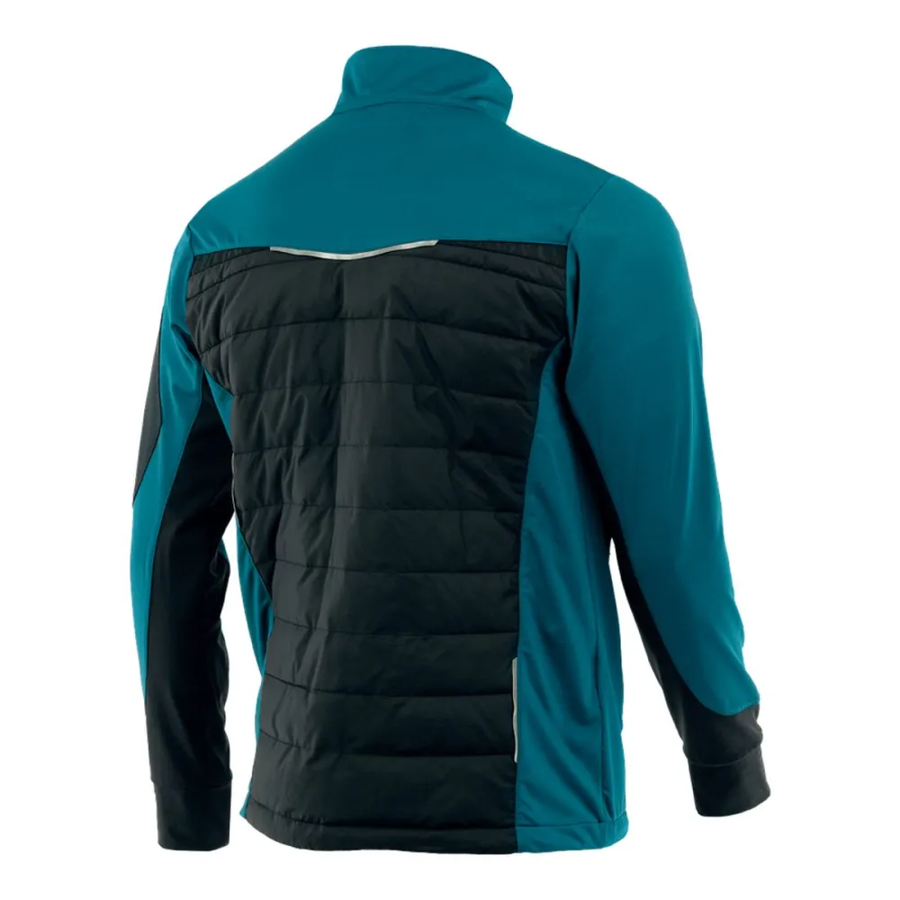 Bluza robocza hybrydowa Comfort Plus — pikowana z ociepleniem, stretch, petrol-czarna