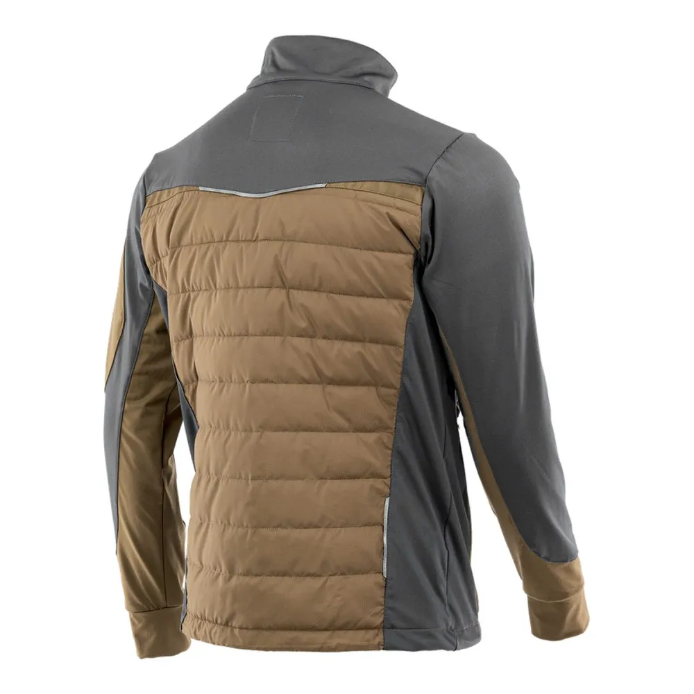 Bluza robocza hybrydowa Comfort Plus — pikowana z ociepleniem, stretch, brązowo-grafitowa