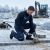 Ogrodniczki robocze zimowe ocieplane Comfort Winter granatowo-szare — softshell, elastyczne szelki, kieszeń na piersi