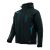 Kurtka robocza zimowa ocieplana 3-warstwowa — Comfort Winter czarno-petrolowa polar 180 g/m² wiatroszczelna