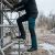 Spodnie robocze softshell Comfort Winter — czarno-petrolowe, wiatroszczelne, wodoodporne 350 g/m², zamki